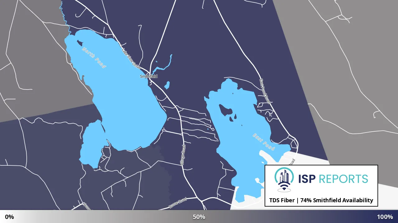 Smithfield, ME map of internet availability