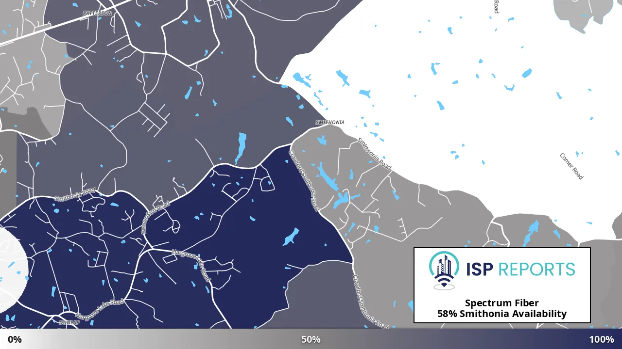 Smithonia, GA map of internet availability