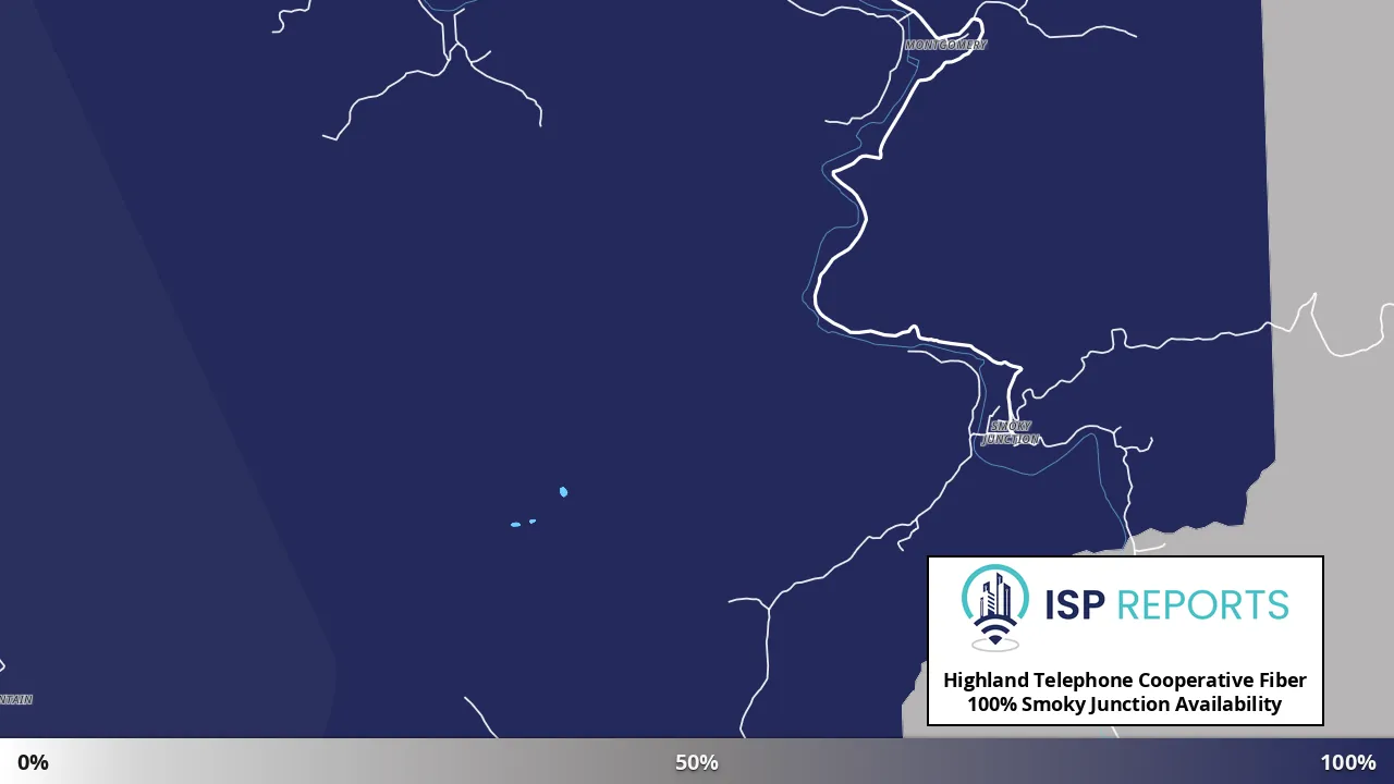 Smoky Junction, TN map of internet availability