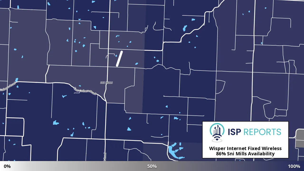 Sni Mills, MO map of internet availability