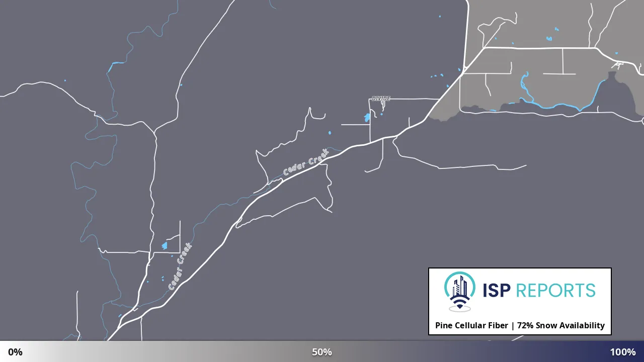 Snow, OK map of internet availability