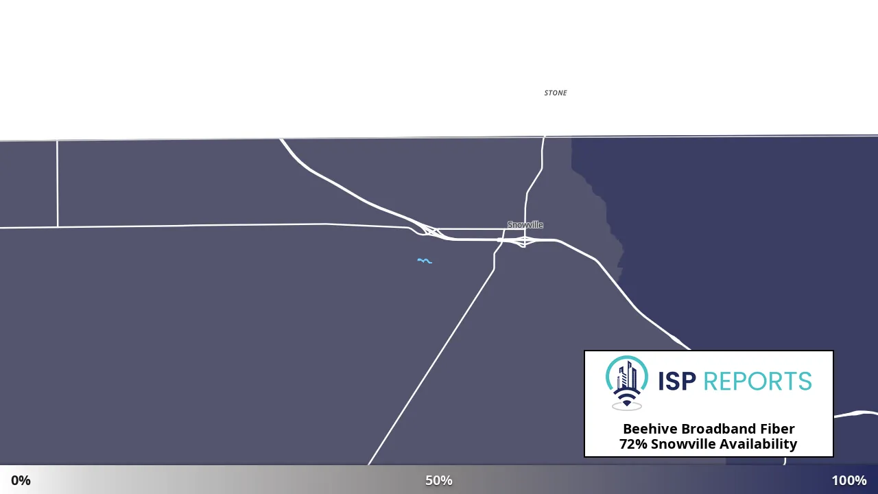 Snowville, UT map of internet availability