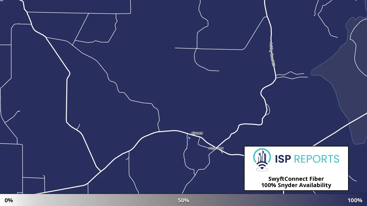 Snyder, AR map of internet availability
