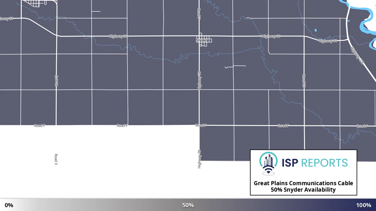 Snyder, NE map of internet availability