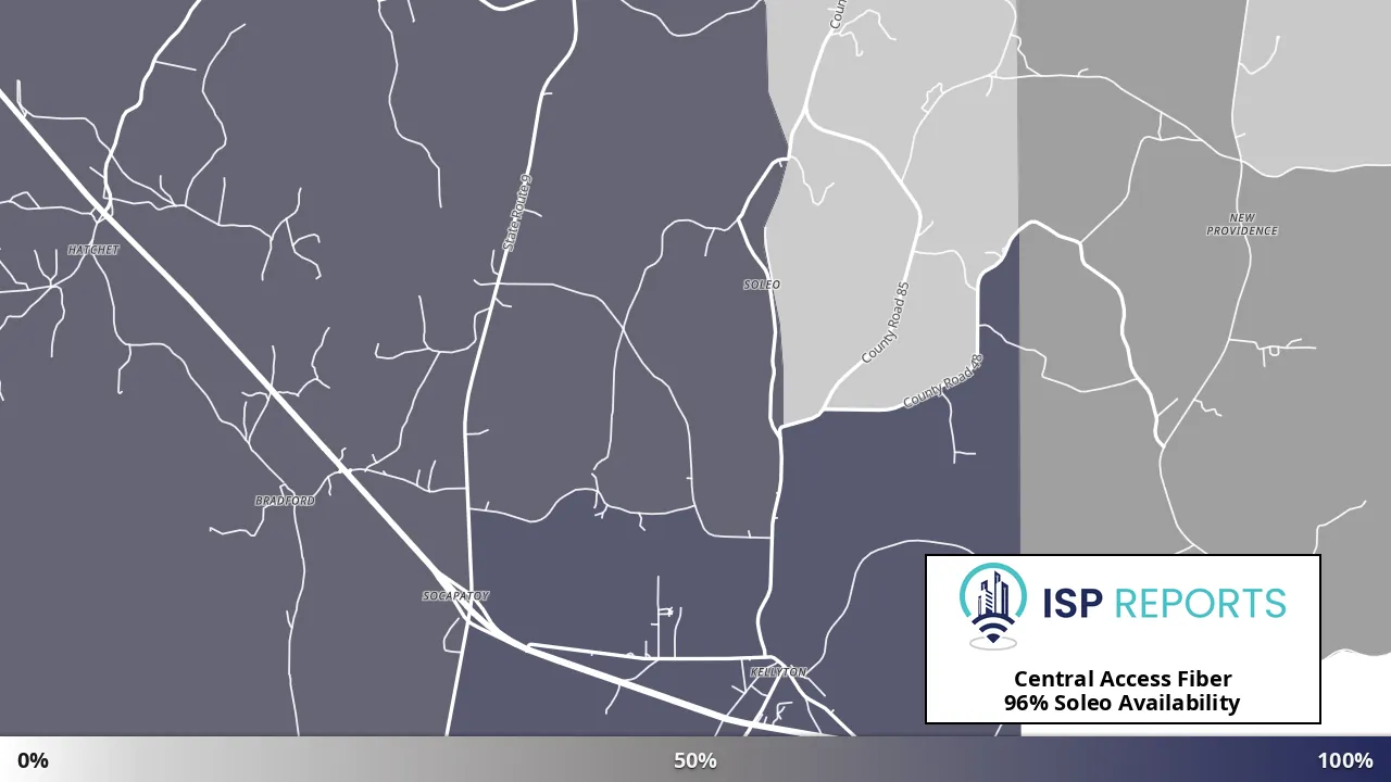 Soleo, AL map of internet availability