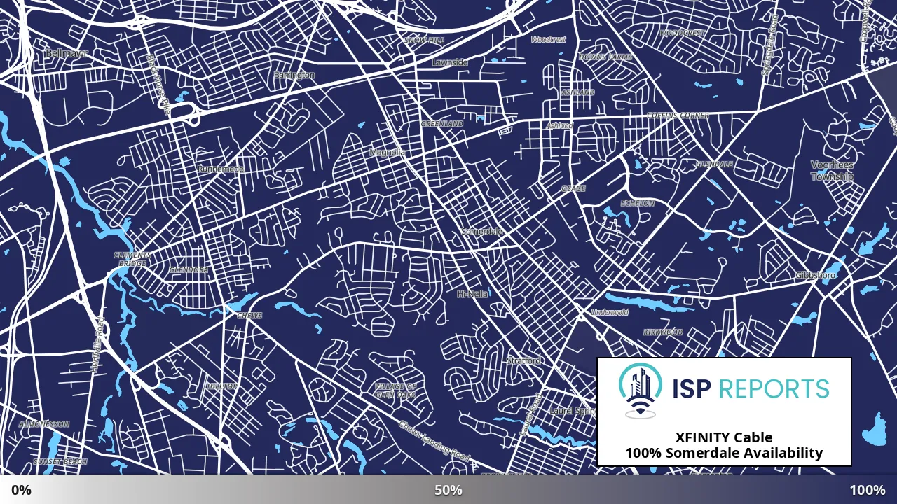 Somerdale, NJ map of internet availability