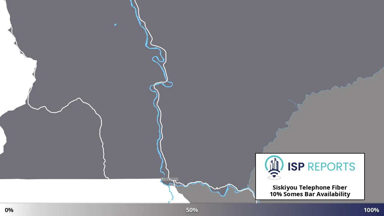 Somes Bar, CA map of internet availability