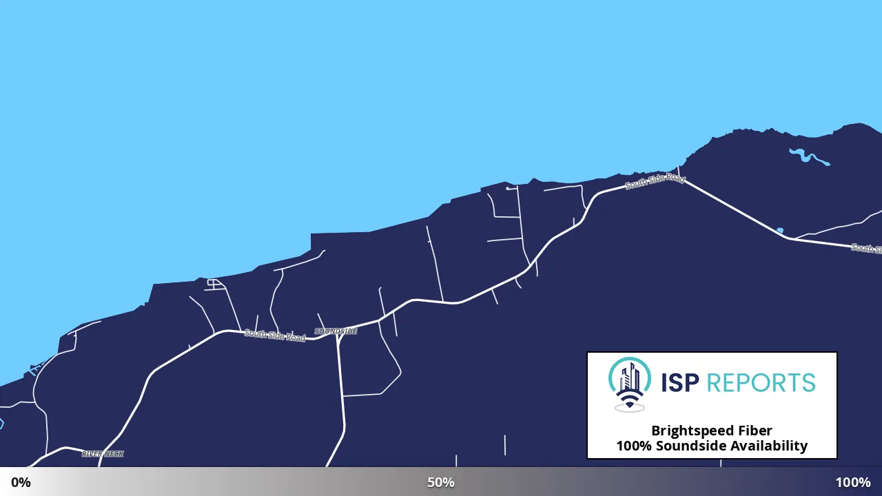 Soundside, NC map of internet availability