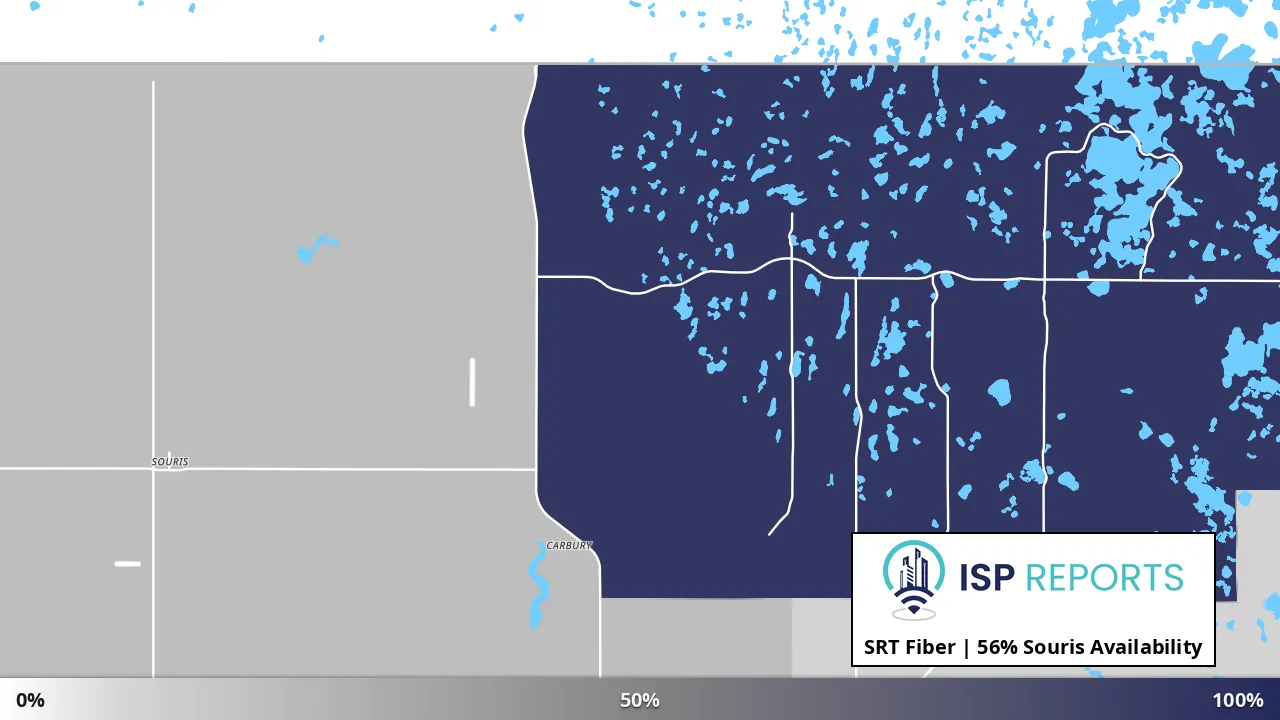 Souris, ND map of internet availability