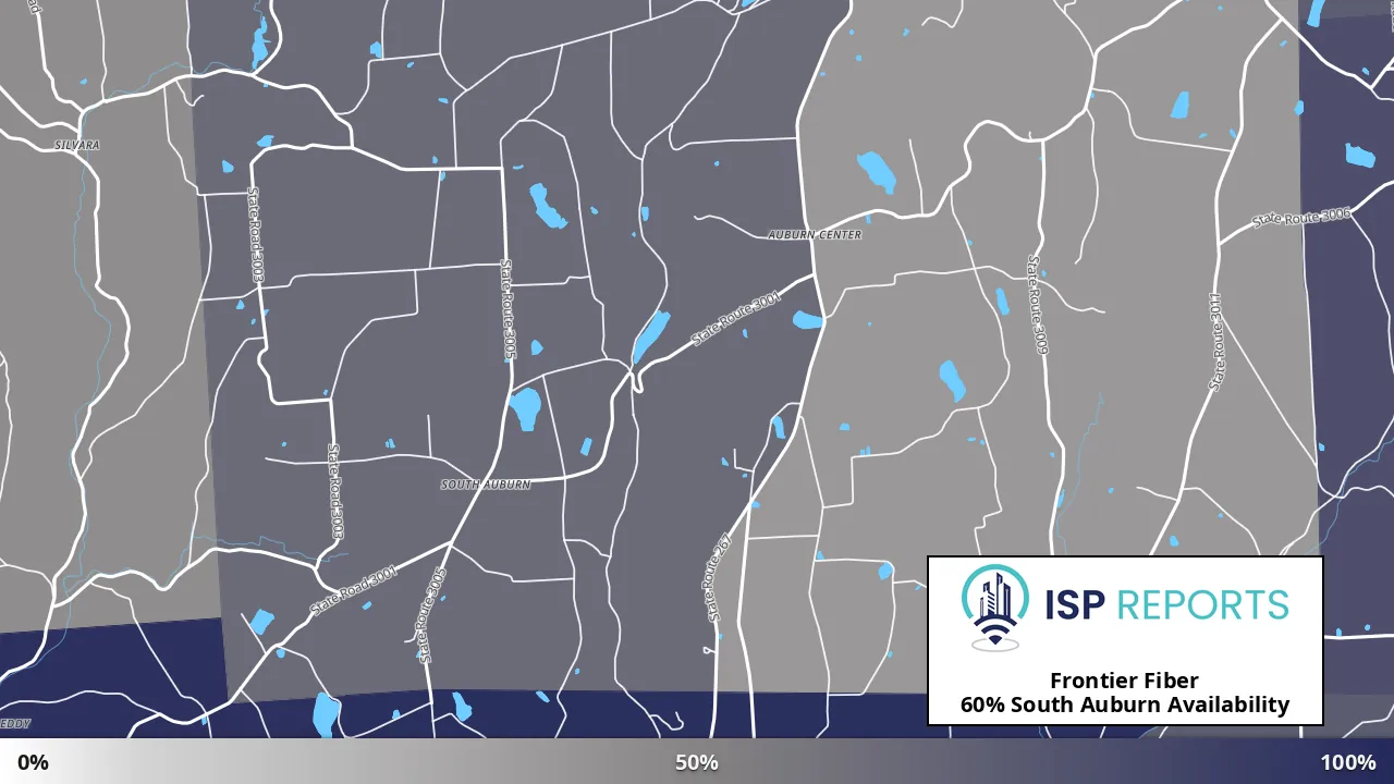 South Auburn, PA map of internet availability