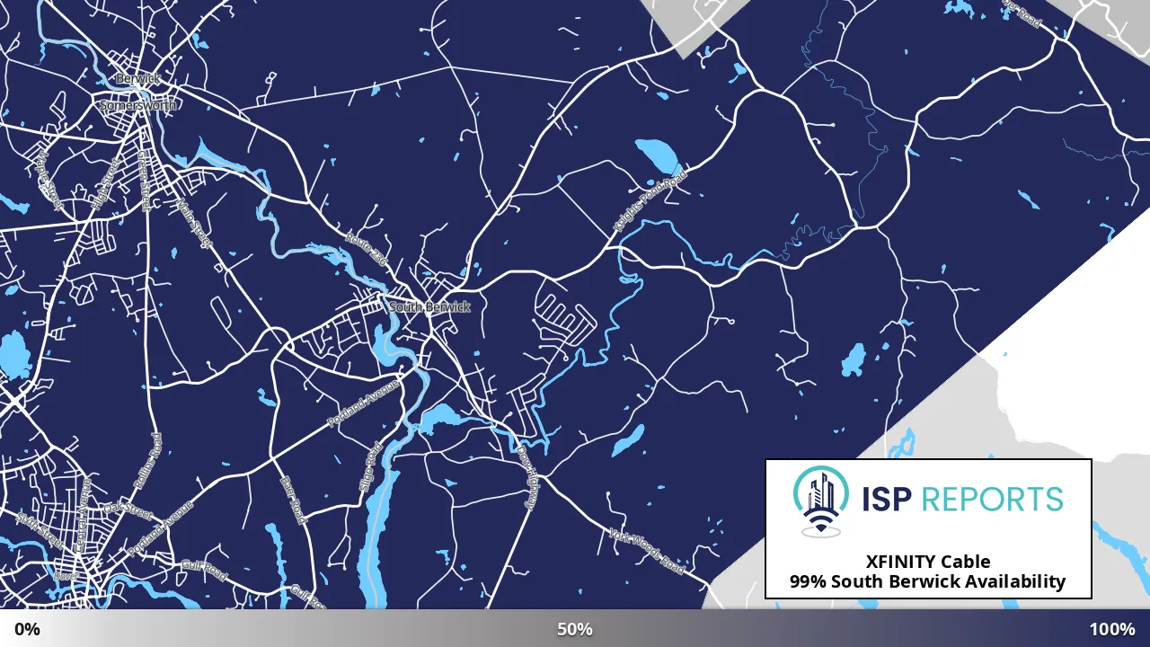 South Berwick, ME map of internet availability