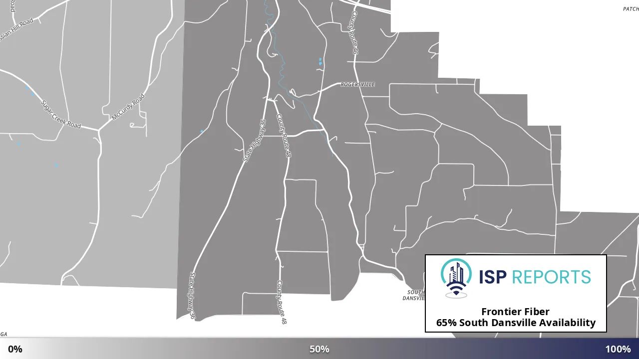 South Dansville, NY map of internet availability