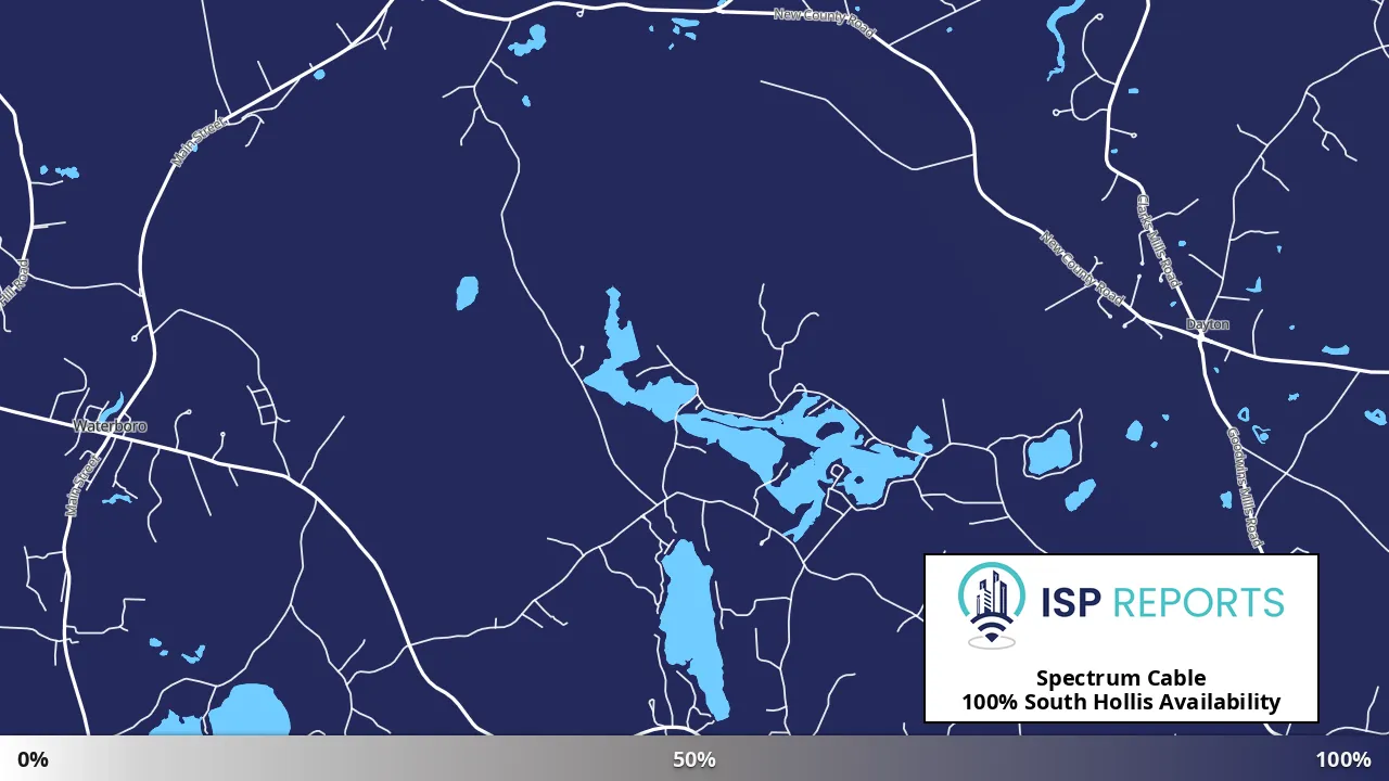 South Hollis, ME map of internet availability