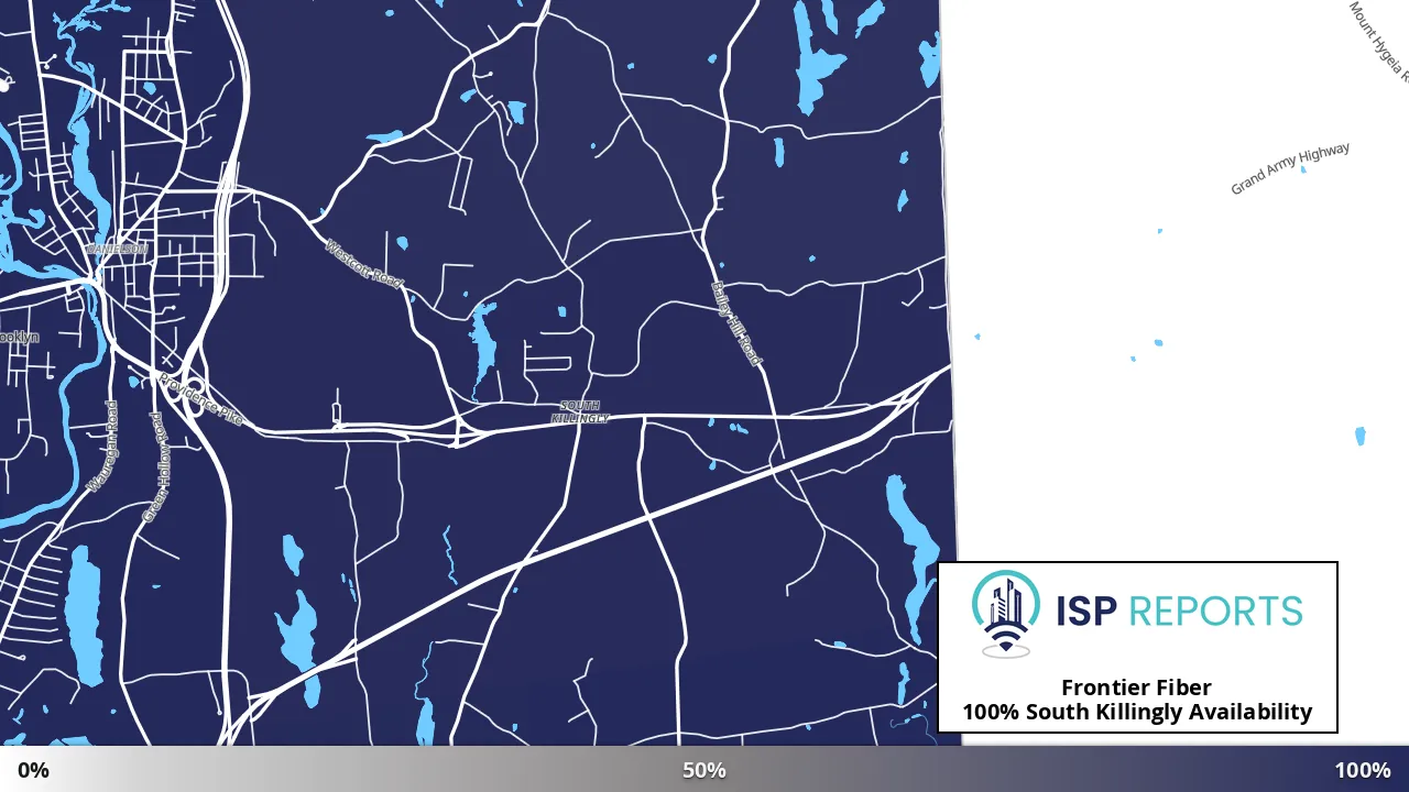South Killingly, CT map of internet availability
