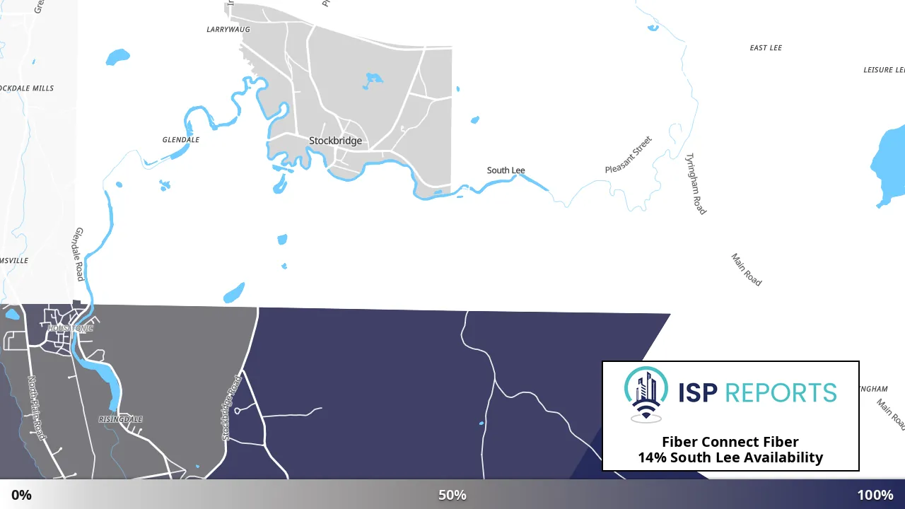 South Lee, MA map of internet availability