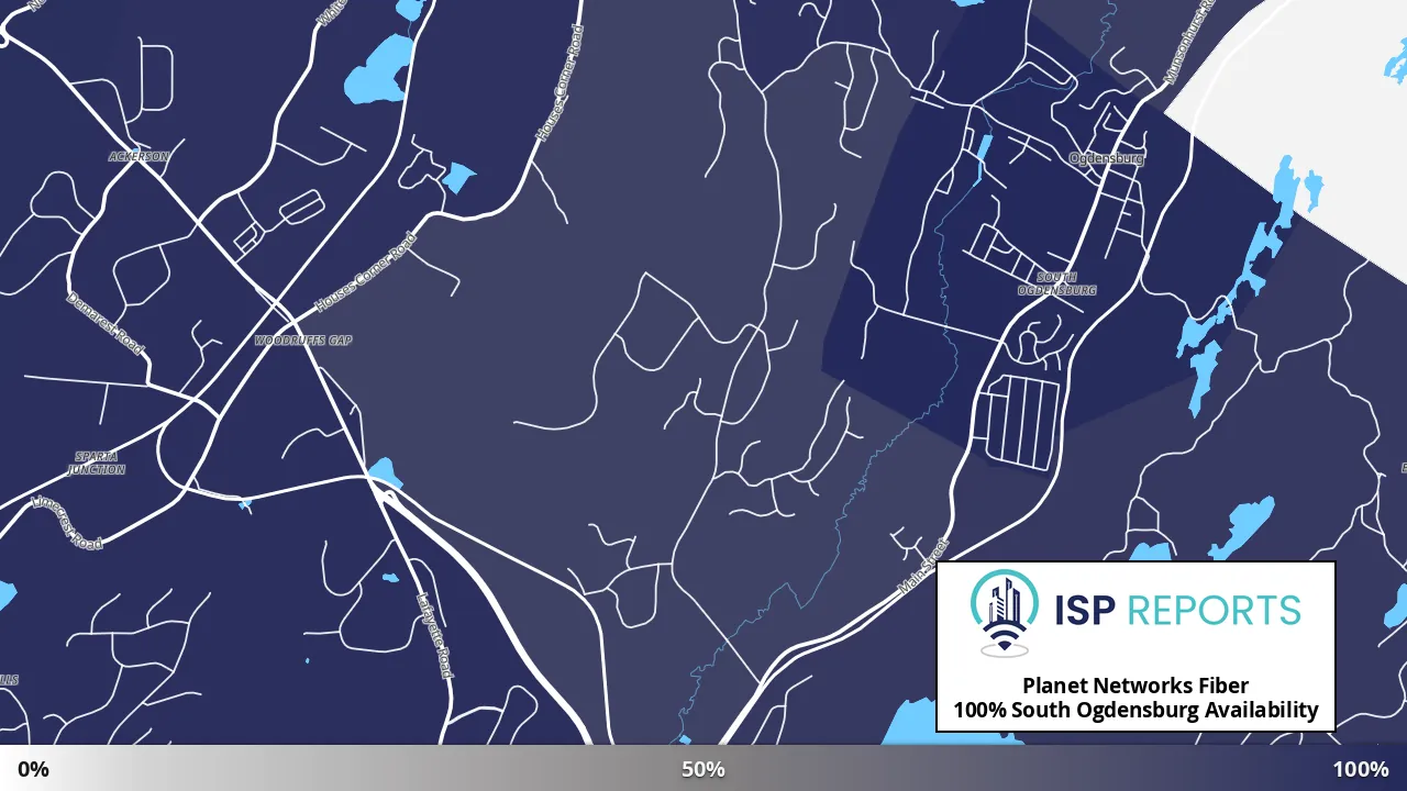 South Ogdensburg, NJ map of internet availability