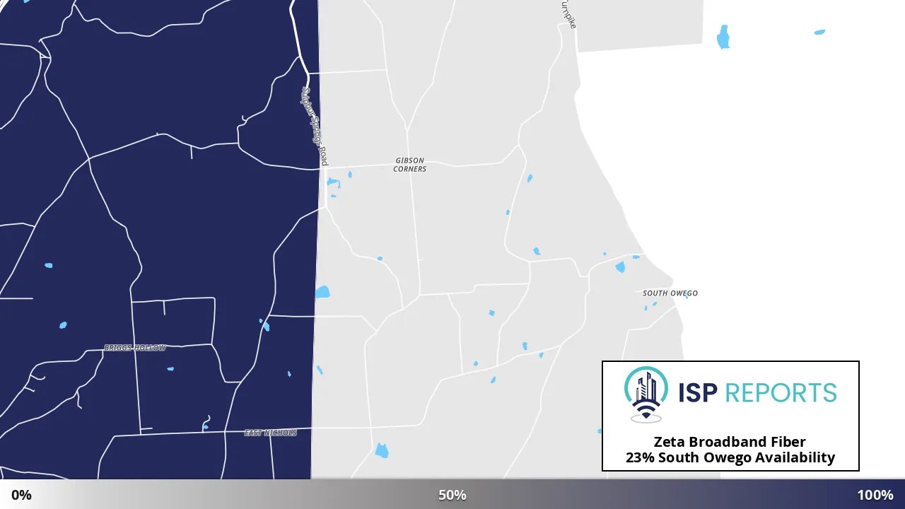 South Owego, NY map of internet availability