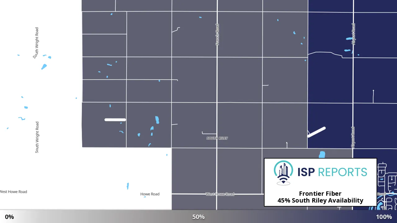 South Riley, MI map of internet availability