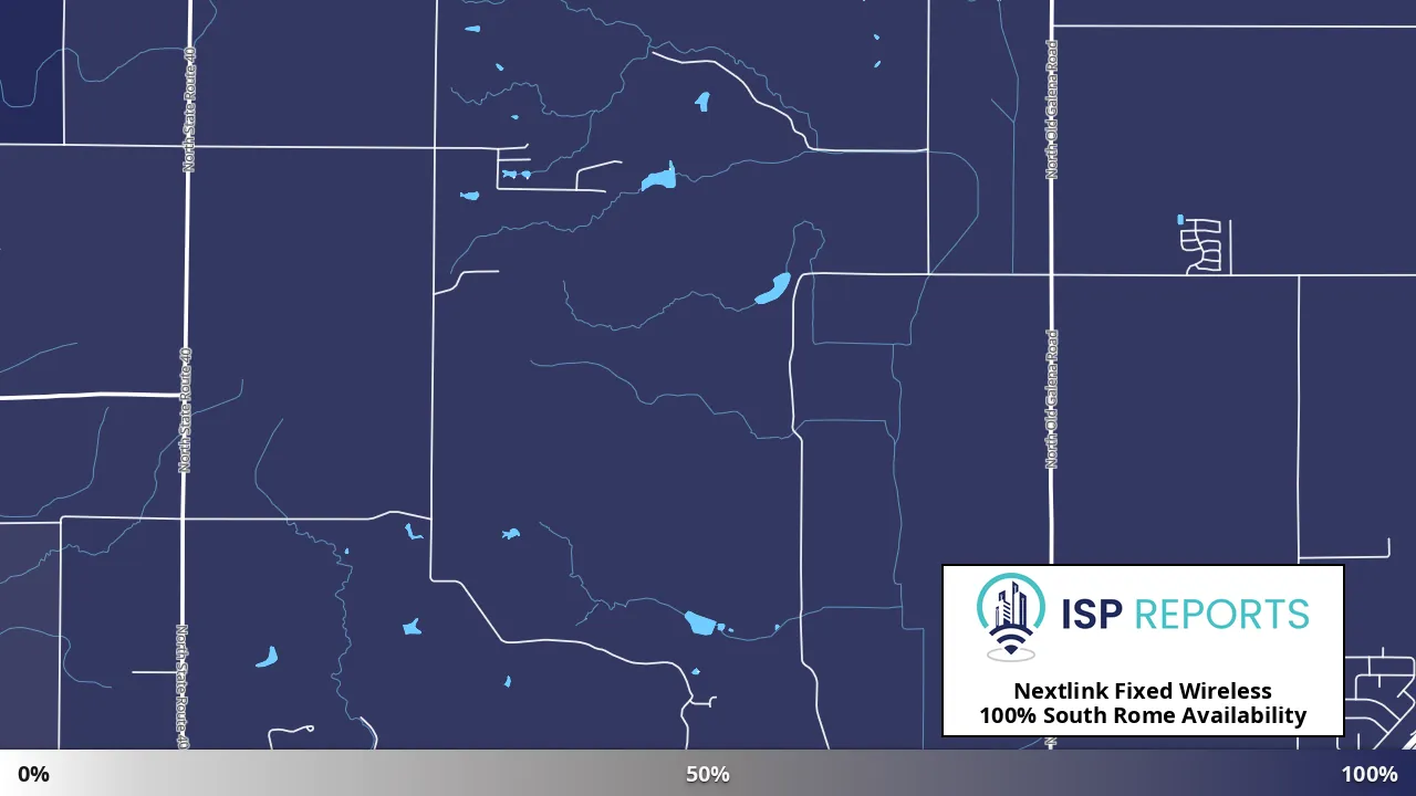 South Rome, IL map of internet availability