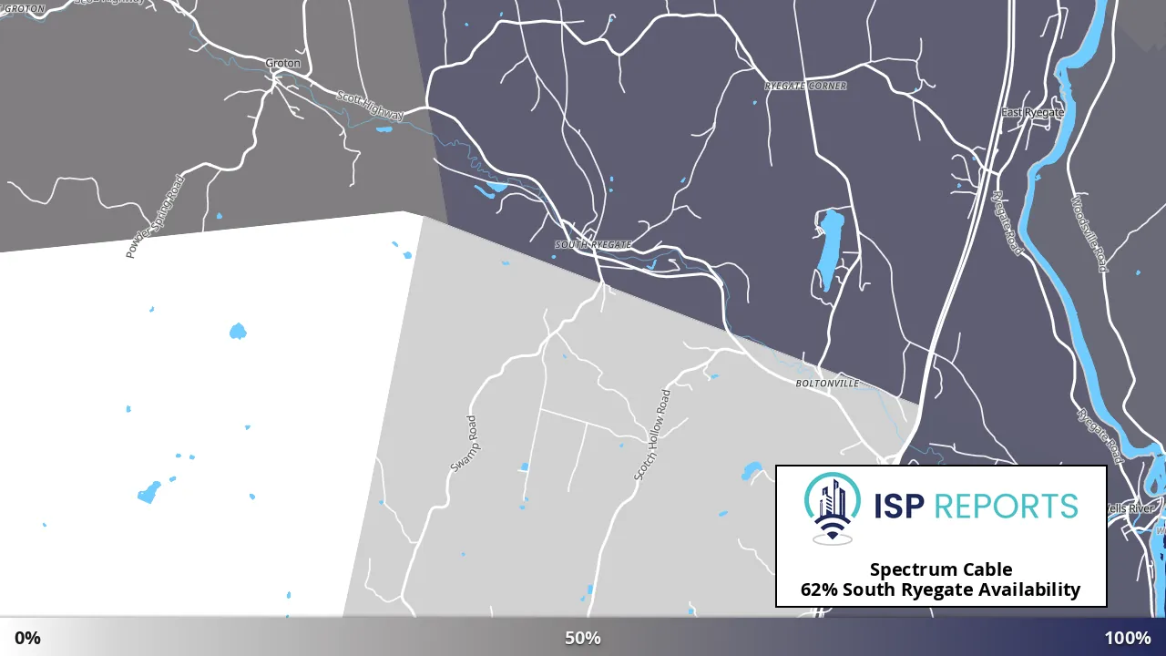 South Ryegate, VT map of internet availability