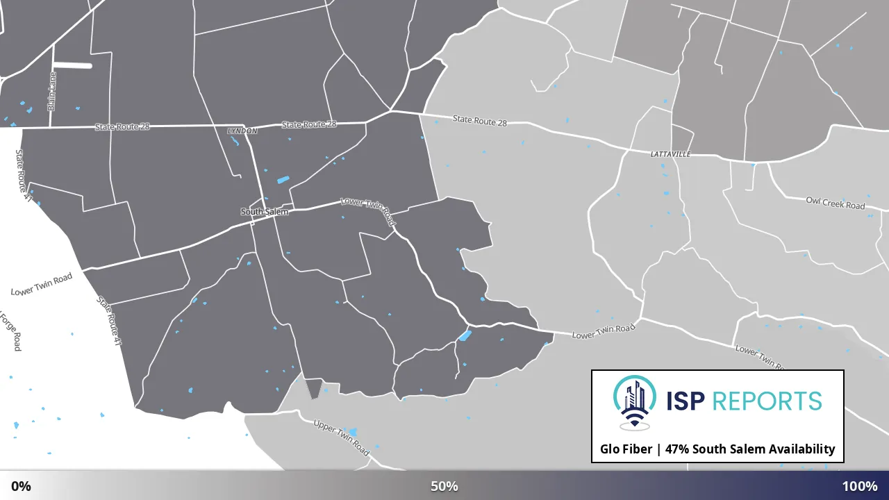 South Salem, OH map of internet availability