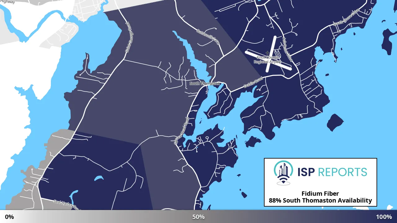 South Thomaston, ME map of internet availability