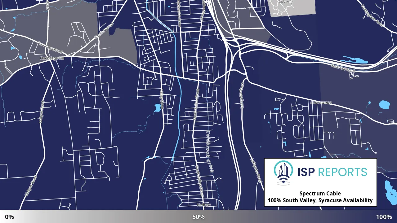 South Valley, Syracuse, NY map of internet availability