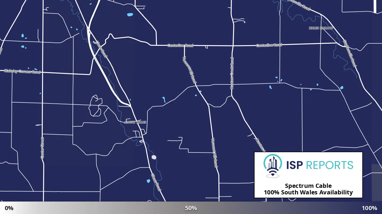 South Wales, NY map of internet availability