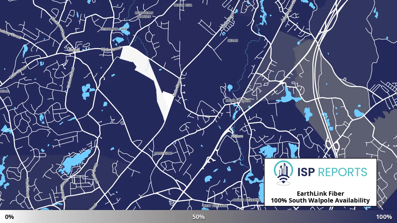 South Walpole, MA map of internet availability