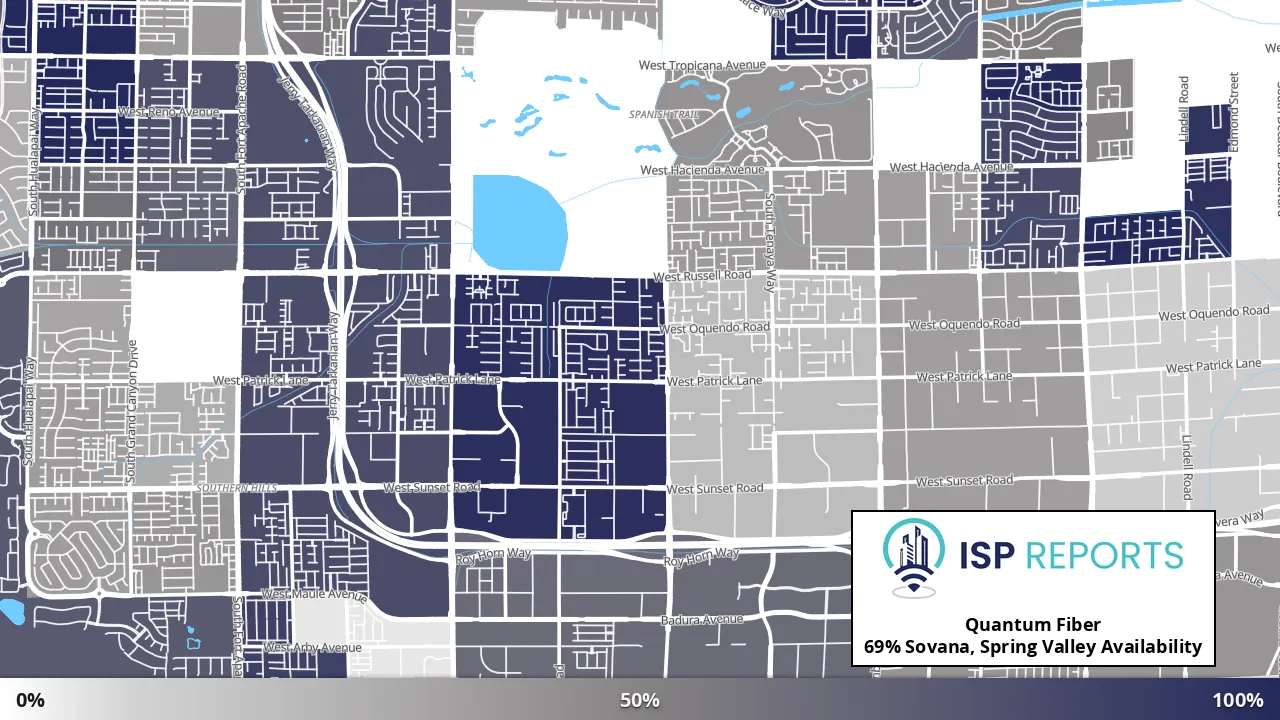 Sovana, Spring Valley, NV map of internet availability