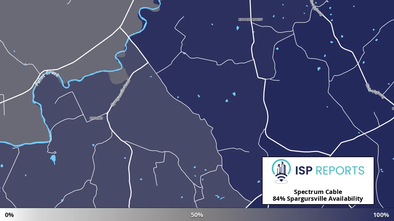 Spargursville, OH map of internet availability