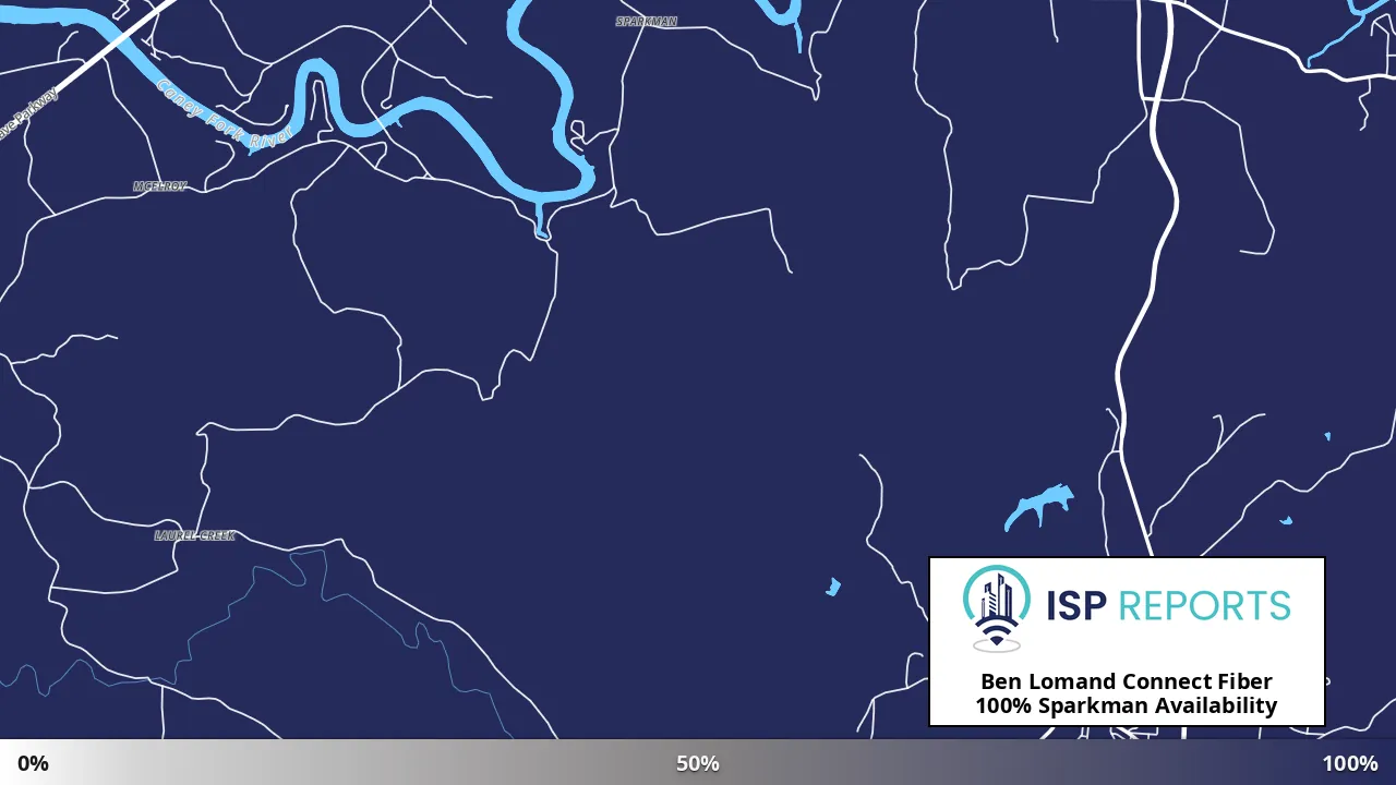 Sparkman, TN map of internet availability