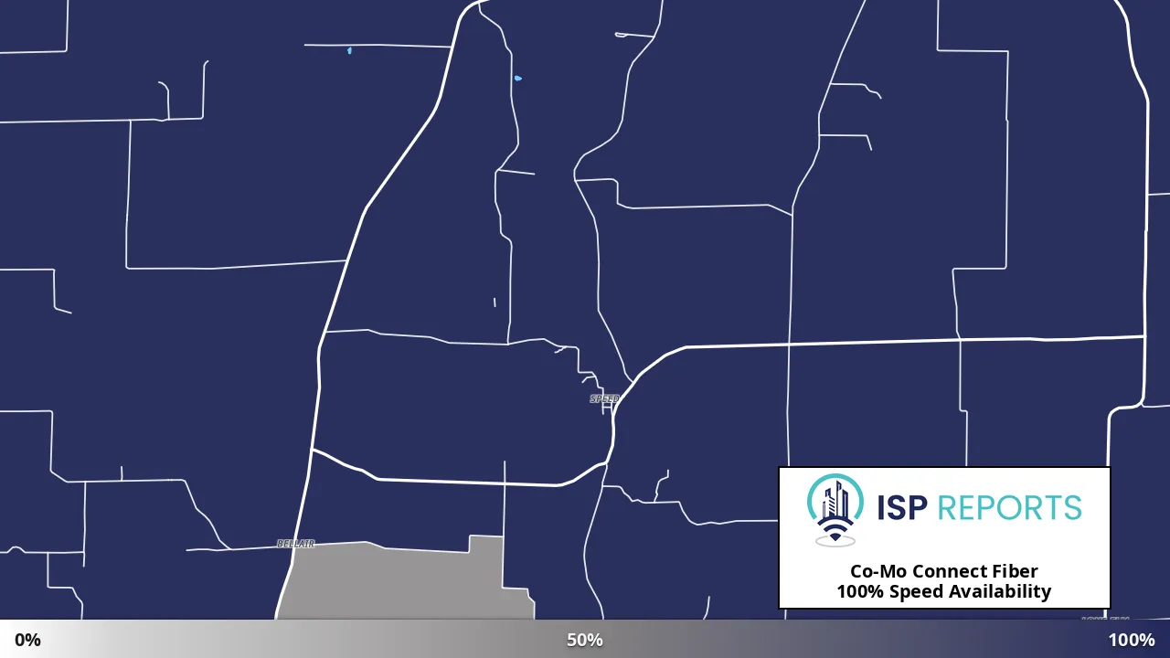 Speed, MO map of internet availability