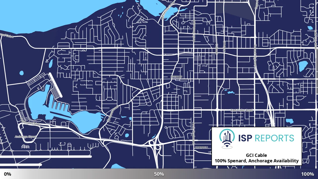 Spenard, Anchorage, AK map of internet availability