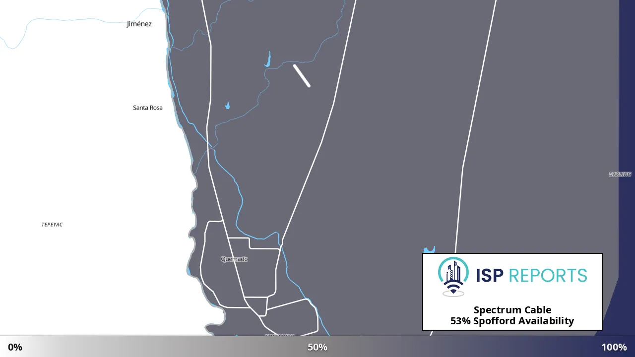 Spofford, TX map of internet availability