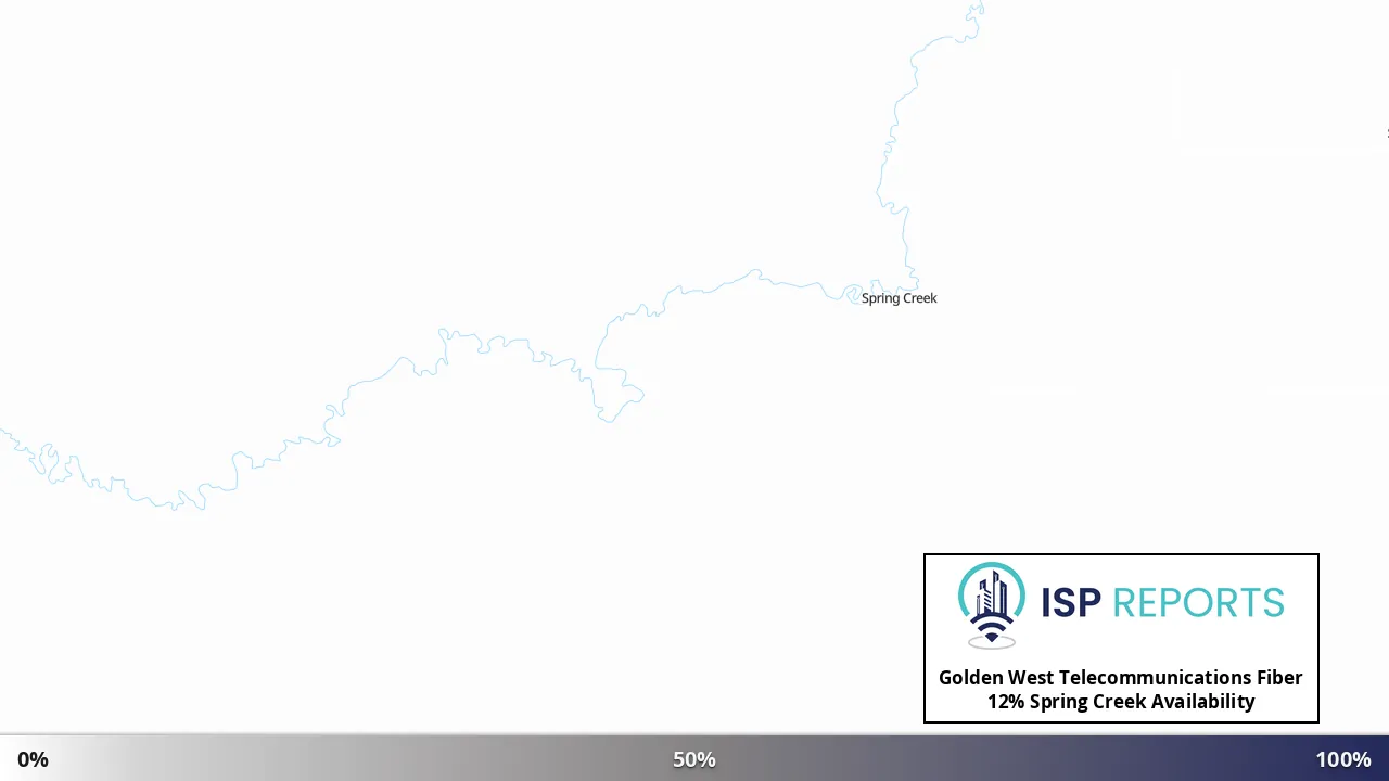 Spring Creek, SD map of internet availability