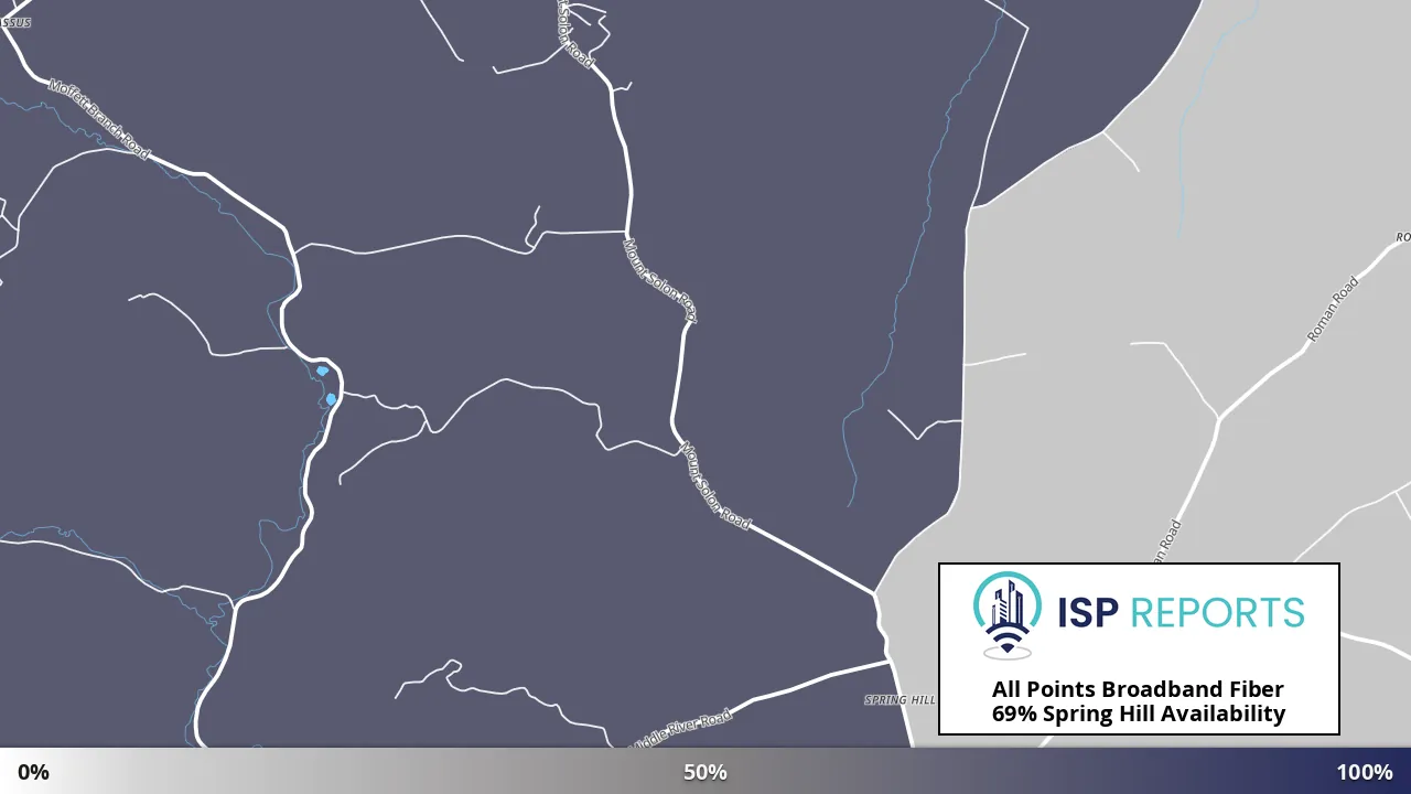 Spring Hill, VA map of internet availability
