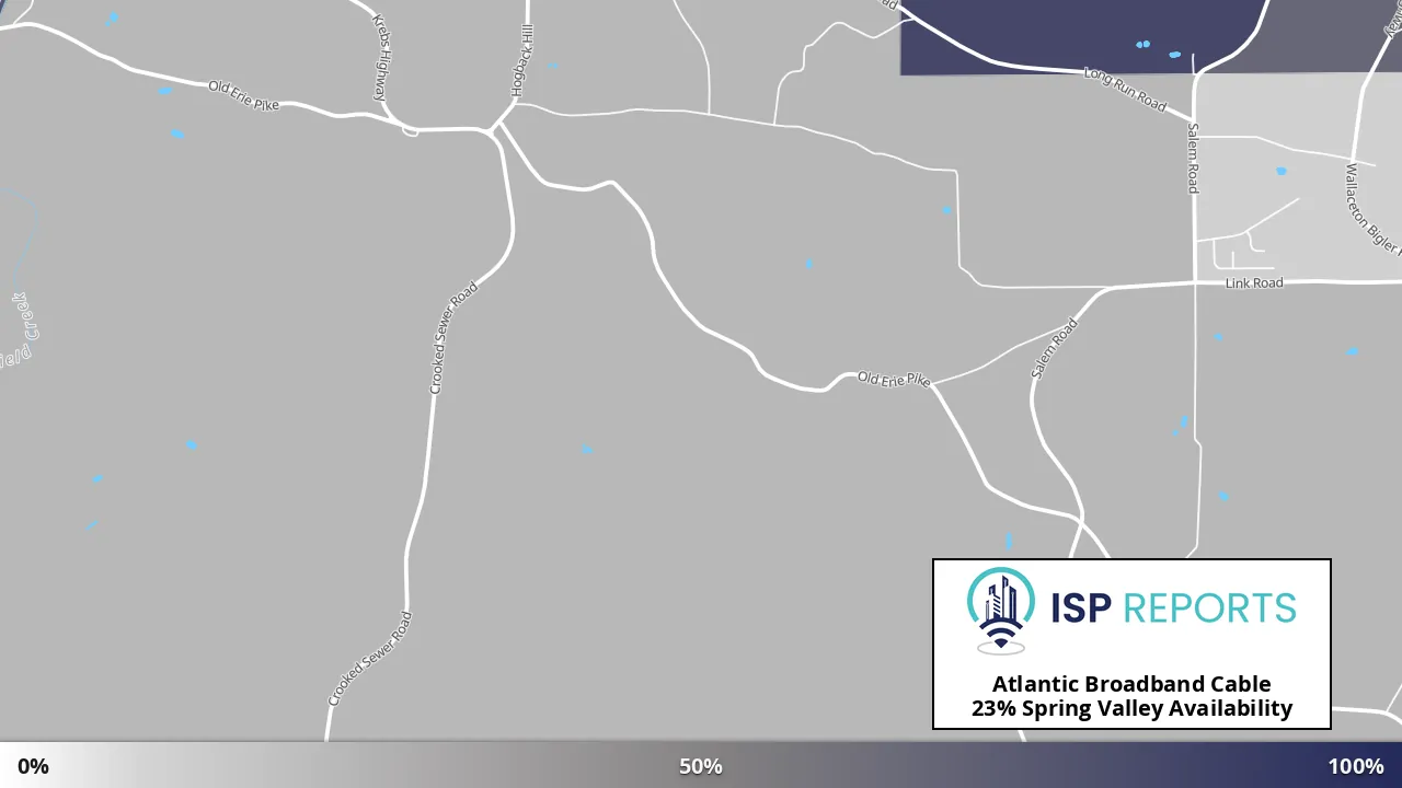 Spring Valley, PA map of internet availability