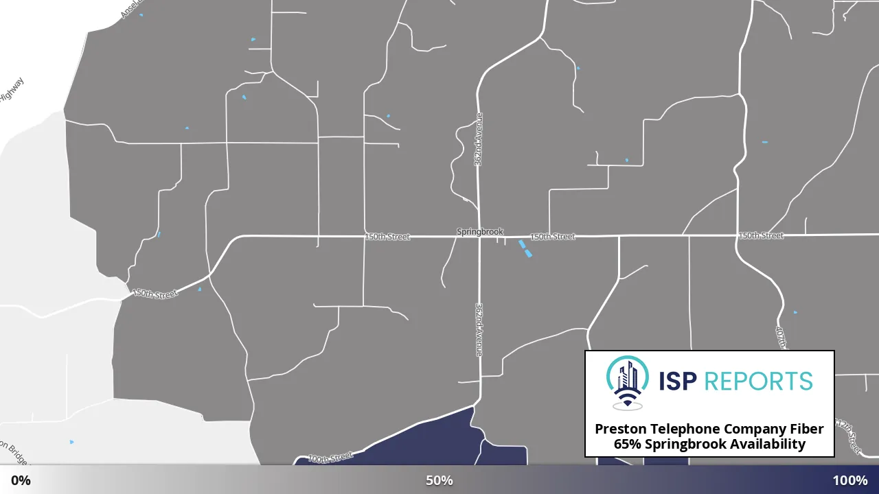 Springbrook, IA map of internet availability