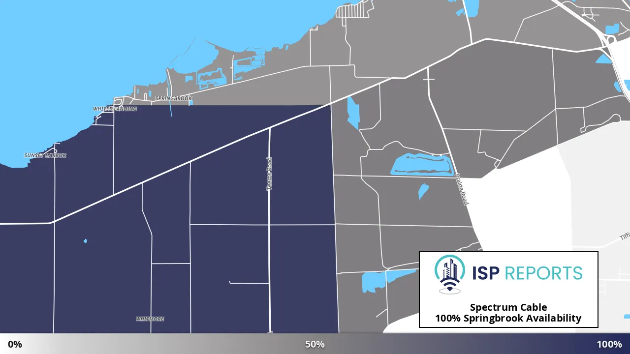 Springbrook, OH map of internet availability