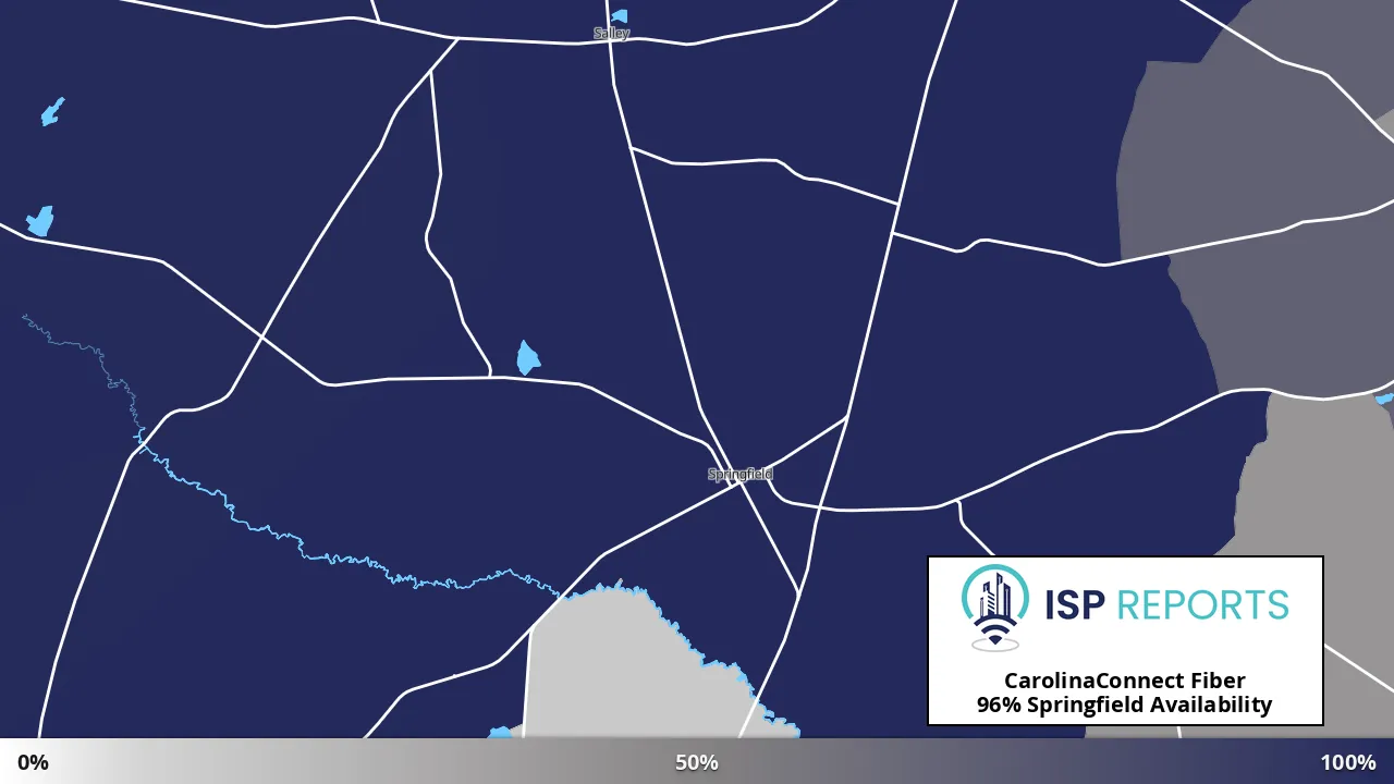 Springfield, SC map of internet availability