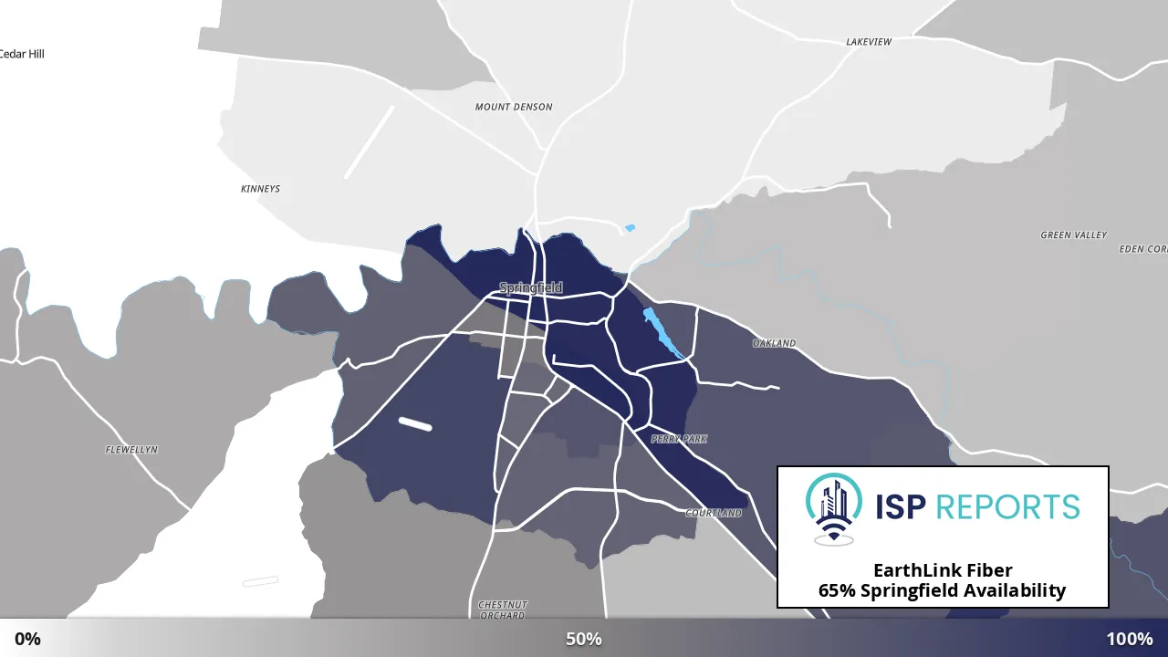 Springfield, TN map of internet availability