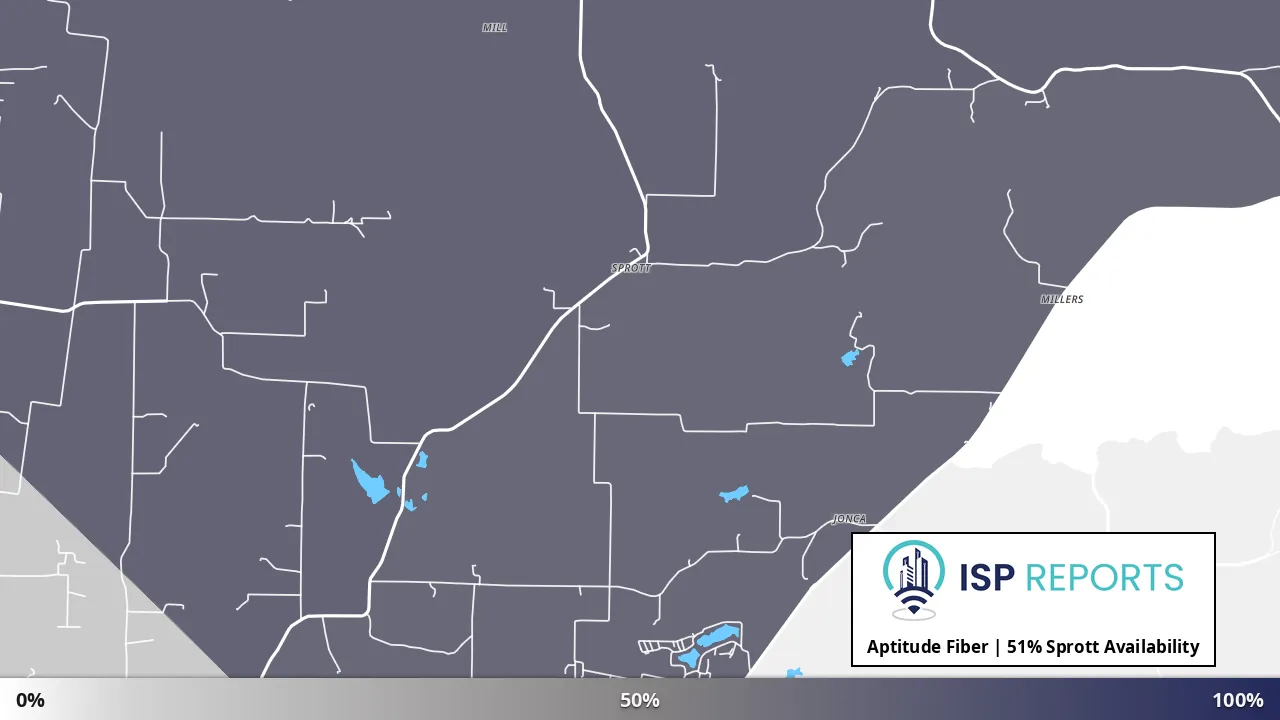 Sprott, MO map of internet availability