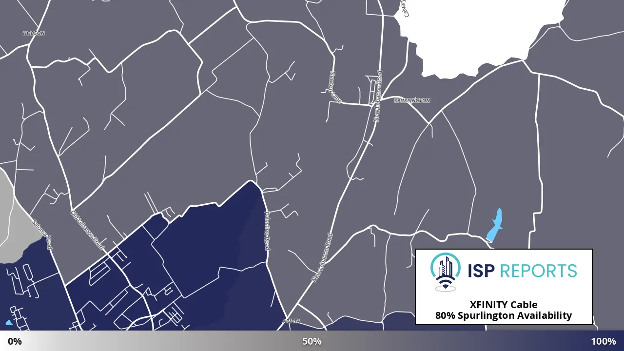 Spurlington, KY map of internet availability