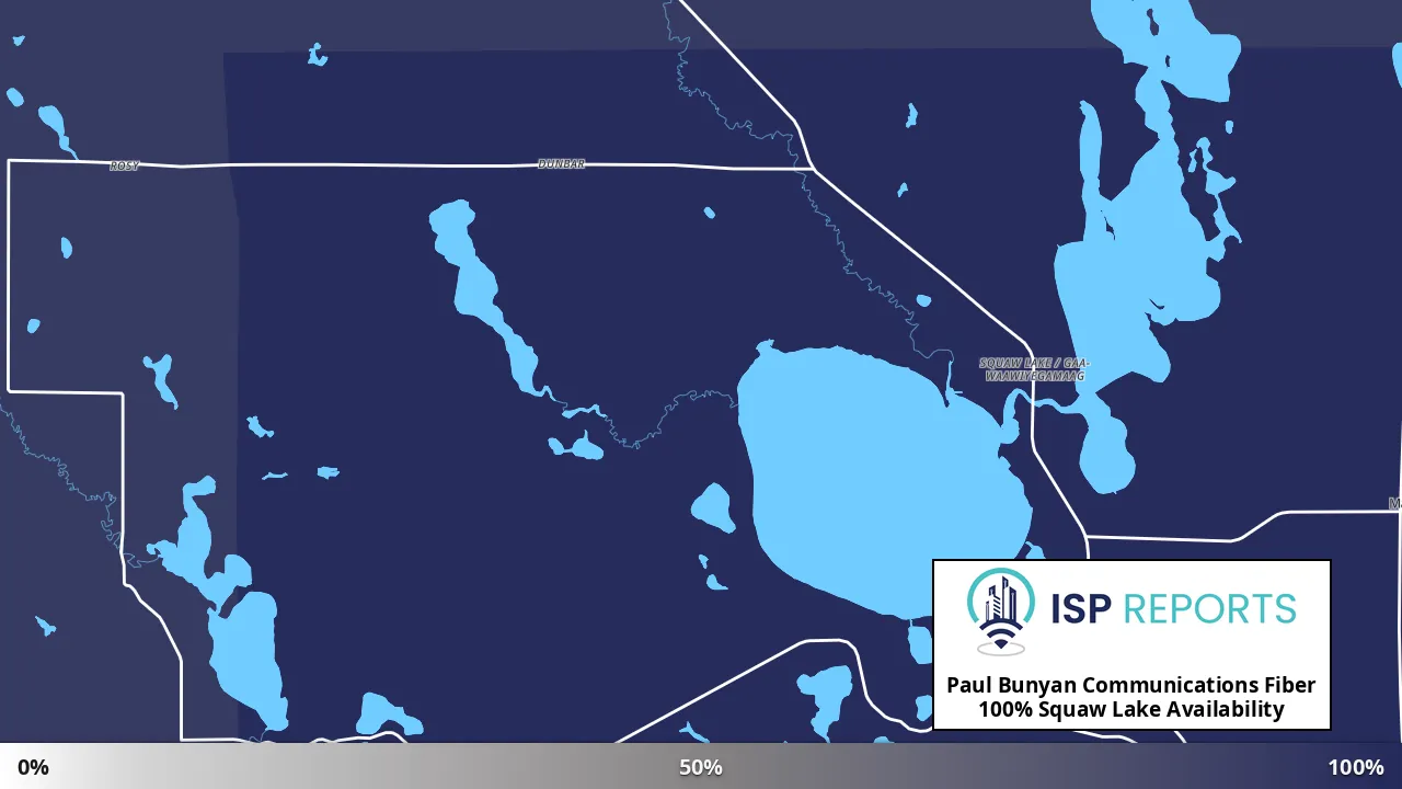 Squaw Lake, MN map of internet availability