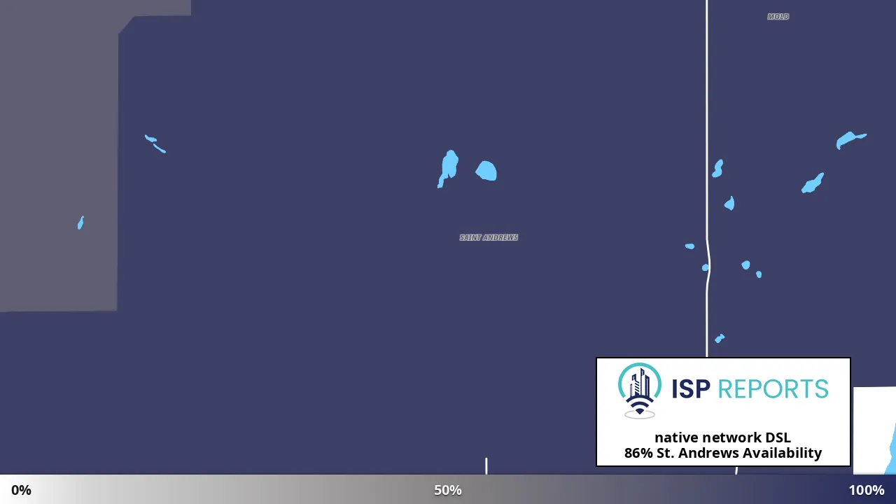St. Andrews, WA map of internet availability