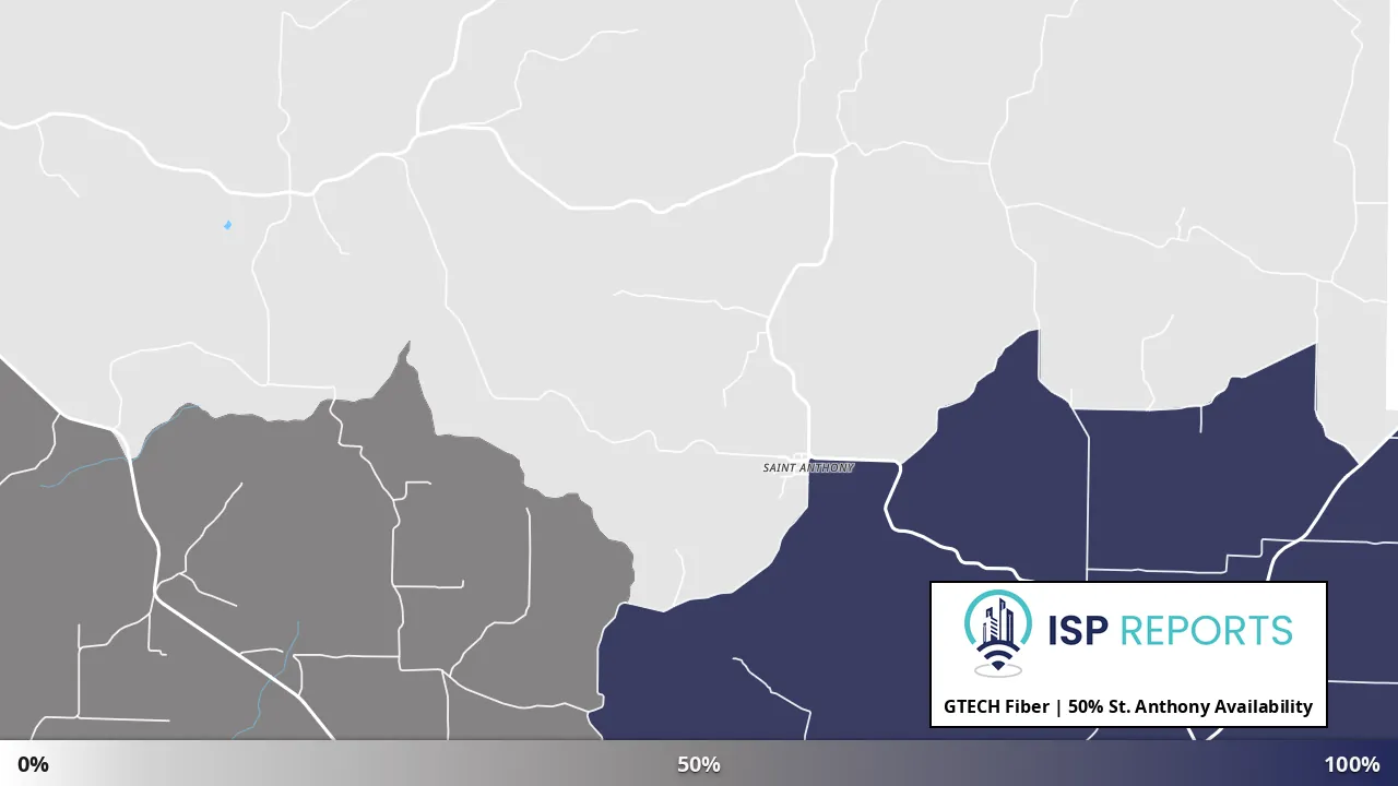 St. Anthony, MO map of internet availability