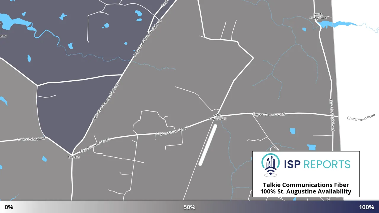 St. Augustine, MD map of internet availability