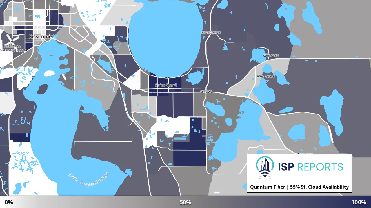 St. Cloud, FL map of internet availability