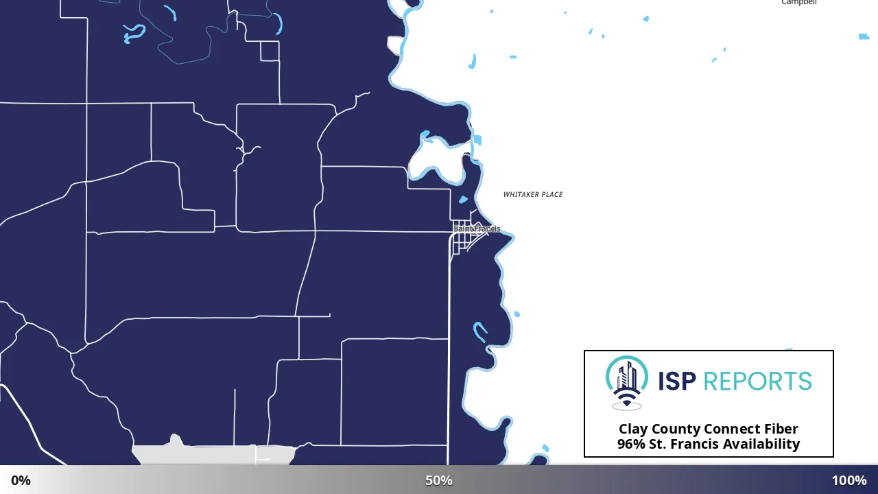 St. Francis, AR map of internet availability